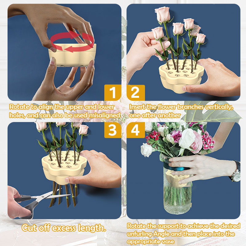 Spiral Ikebana Stem Holder® Flower Shape