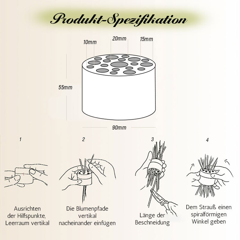 Spiral Ikebana Stem Holder®-Upgraded Model